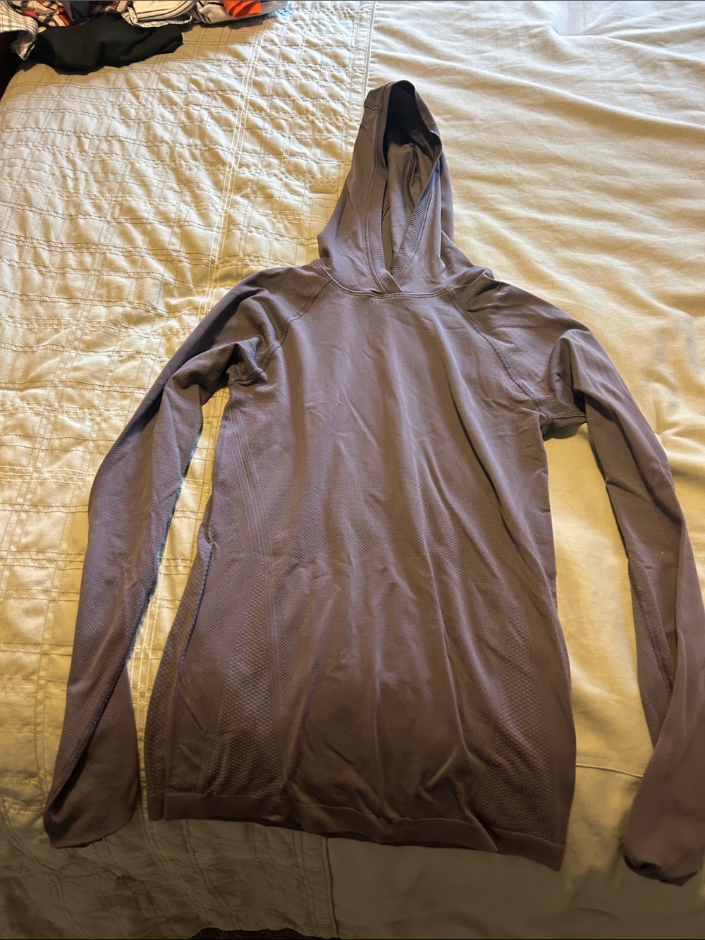Athleta Long Sleeve Hooded Tee in Dusty Purple